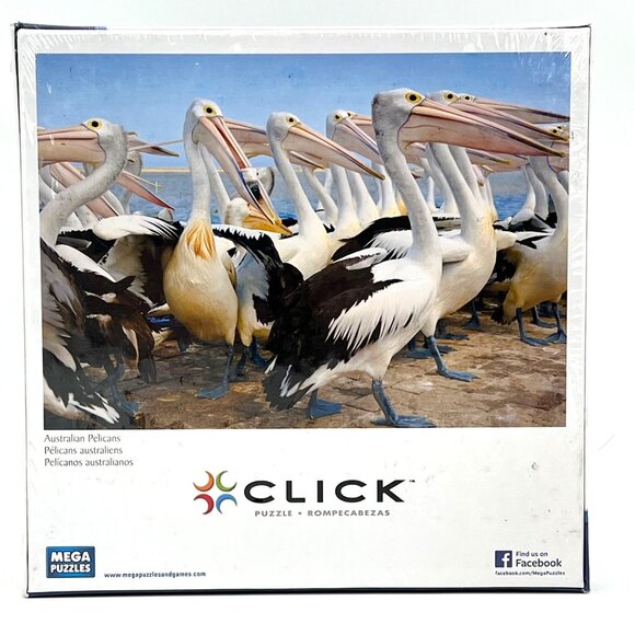 Mega Puzzles Click 1000-Piece Australian Pelicans Jigsaw Puzzle Aussie Birds New - Picture 2 of 9